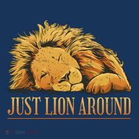 Just Lion Around Lazy Cute Mousepad thumb 1