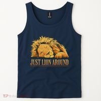 Just Lion Around Lazy Cute Tank Top thumb 2