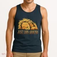 Just Lion Around Lazy Cute Tank Top thumb 3