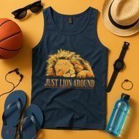 Just Lion Around Lazy Cute Tank Top thumb 4