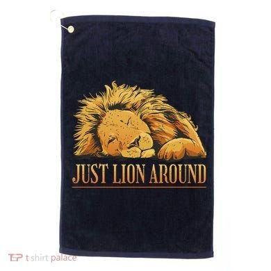 Just Lion Around Lazy Cute Golf Towel
