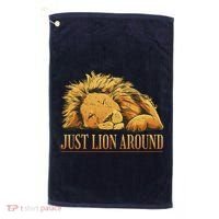 Just Lion Around Lazy Cute Golf Towel thumb 0