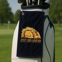 Just Lion Around Lazy Cute Golf Towel thumb 2