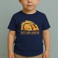 Just Lion Around Lazy Cute Toddler T-Shirt thumb 2