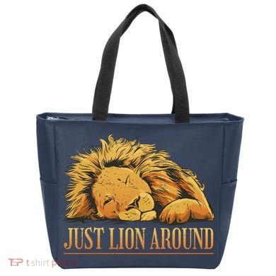 Just Lion Around Lazy Cute Tote Bag