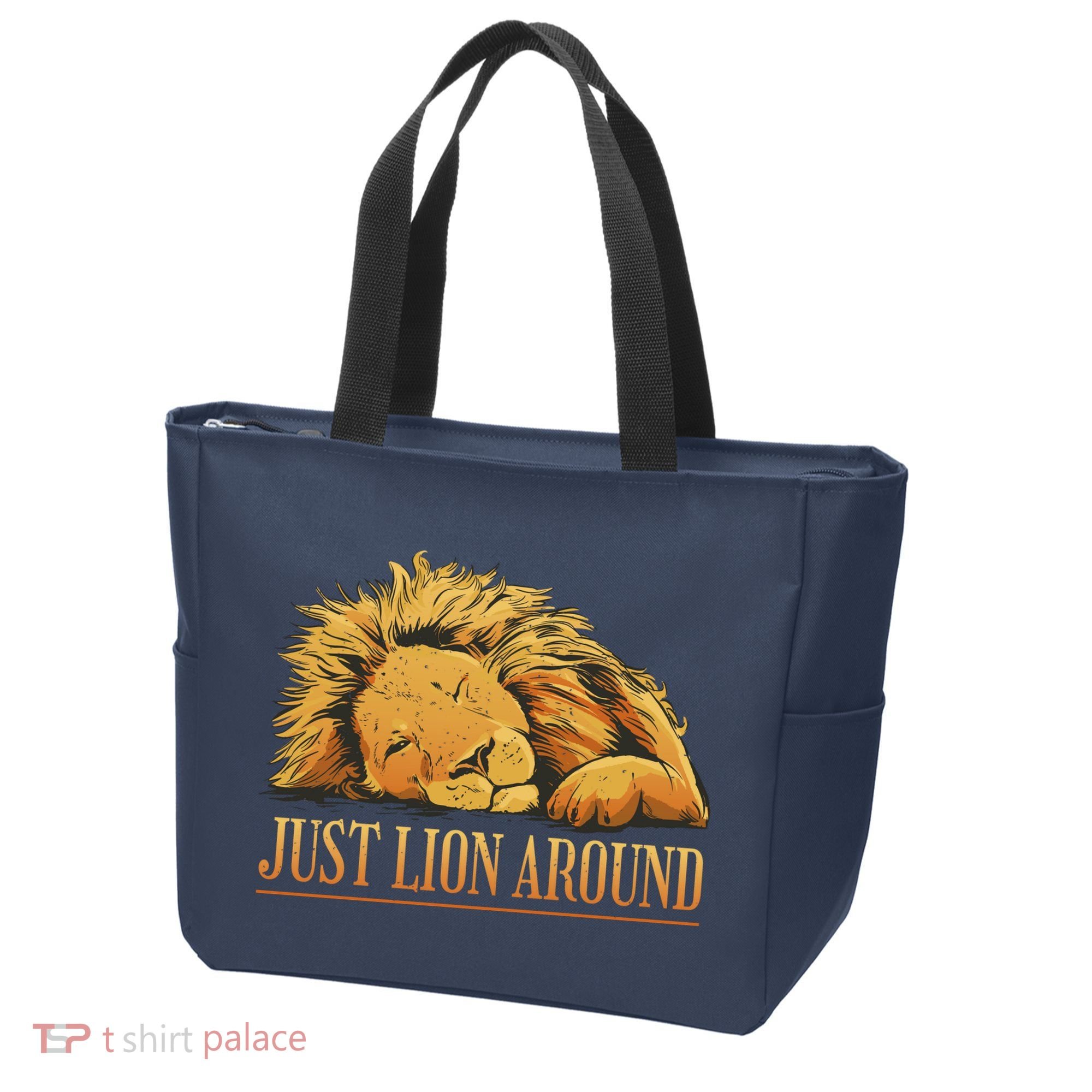 Just Lion Around Lazy Cute Tote Bag
