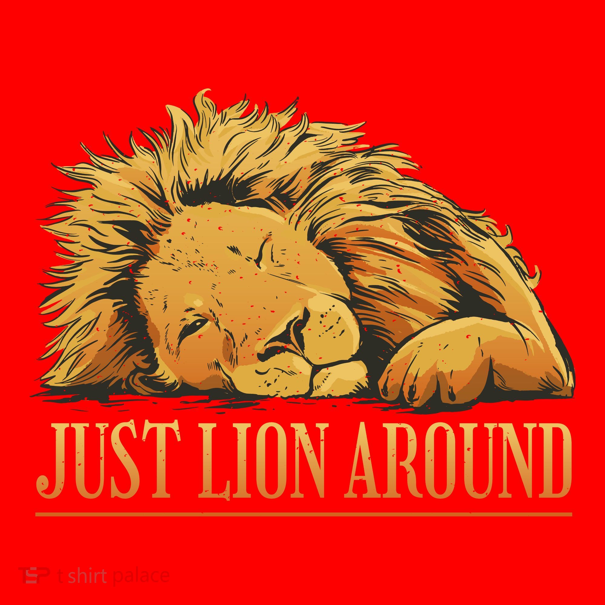 Just Lion Around Lazy Cute Santa Hat