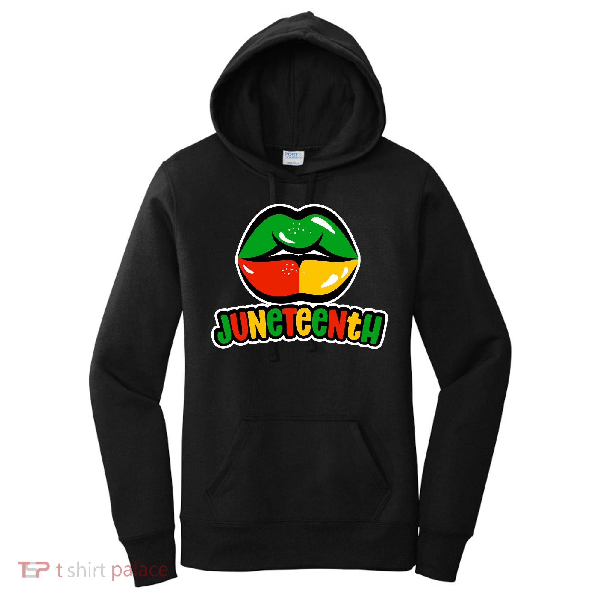 Juneteenth Lips Black History Month Women's Hoodie