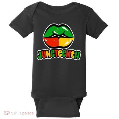 Juneteenth Lips Black History Month Baby Bodysuit