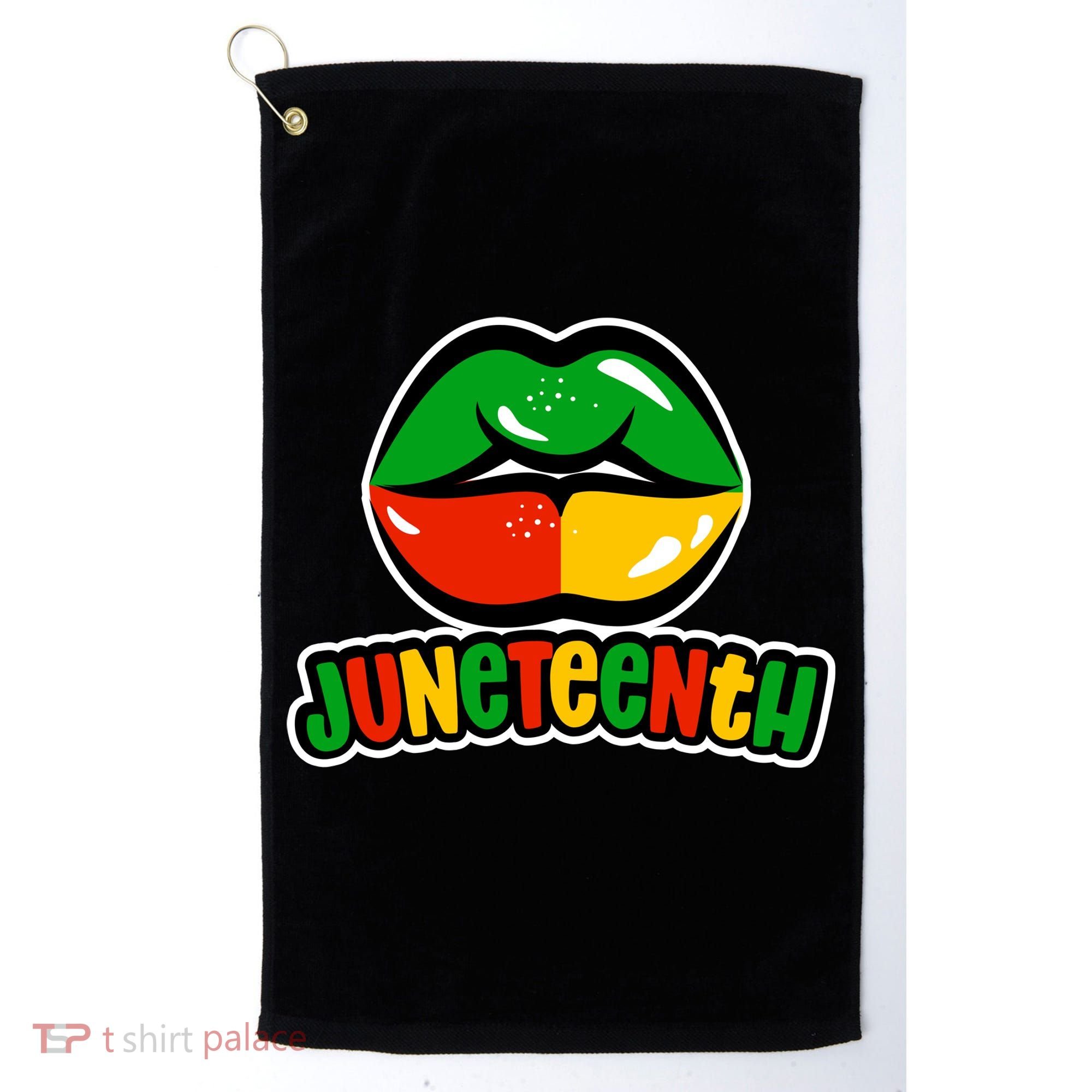 Juneteenth Lips Black History Month Golf Towel