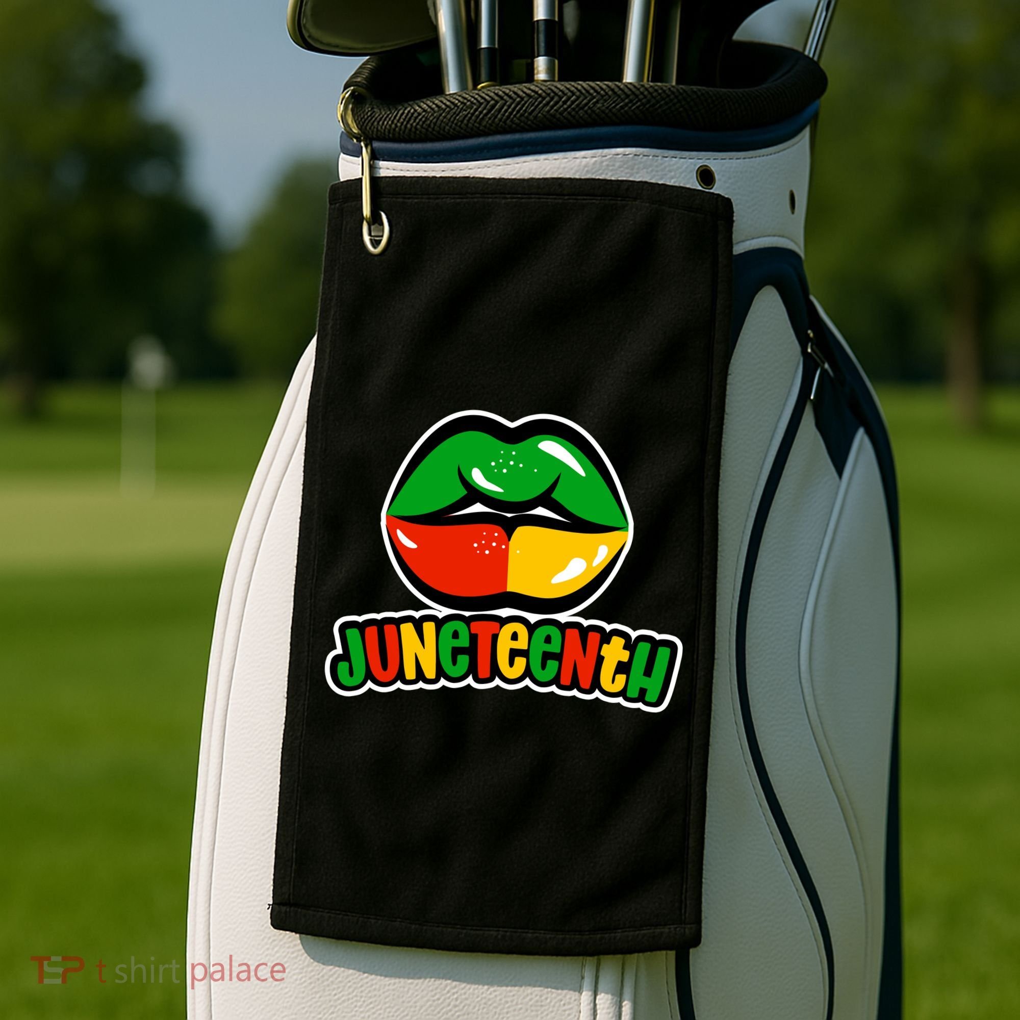 Juneteenth Lips Black History Month Golf Towel