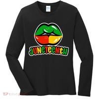 Juneteenth Lips Black History Month Women's Long Sleeve Shirt thumb 0