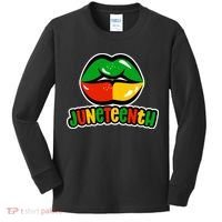 Juneteenth Lips Black History Month Kids Long Sleeve Shirt thumb 0