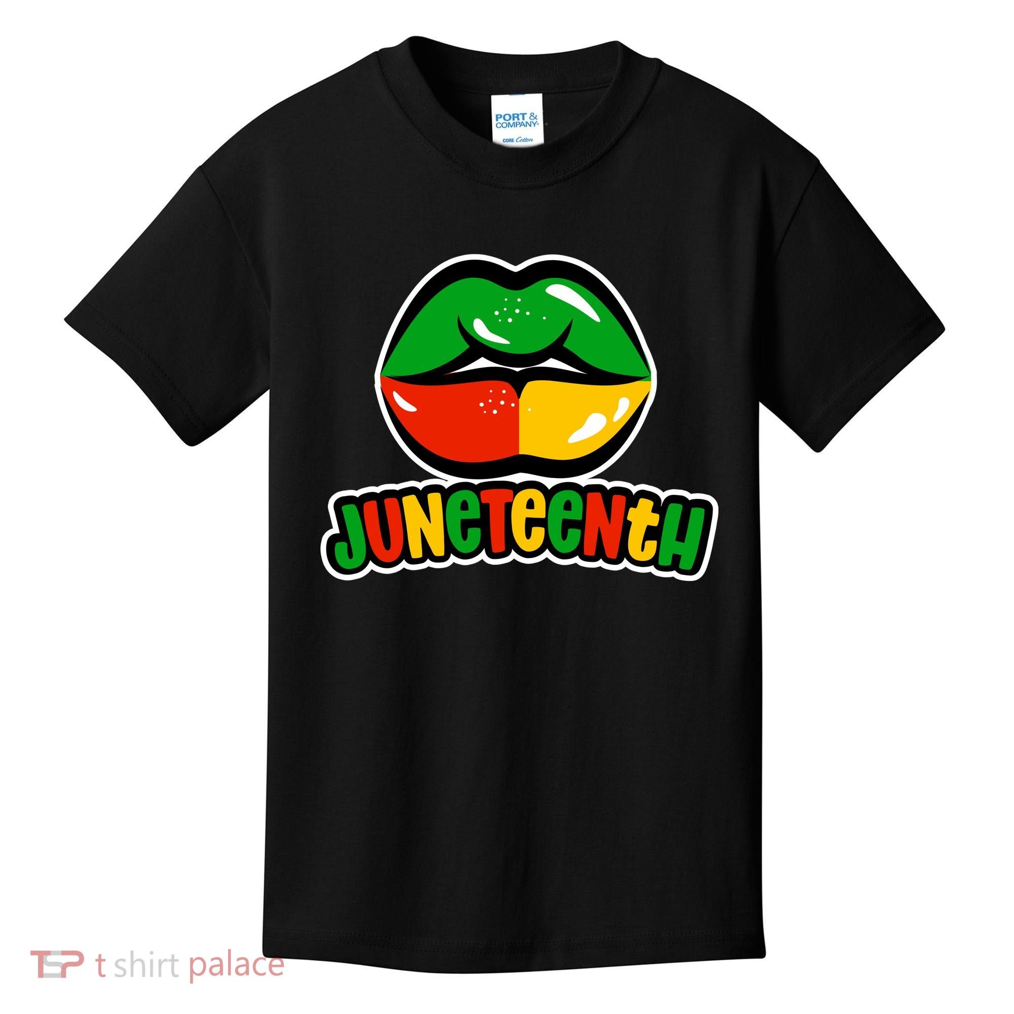 Juneteenth Lips Black History Month Kids T-Shirt