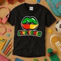 Juneteenth Lips Black History Month Kids T-Shirt thumb 3