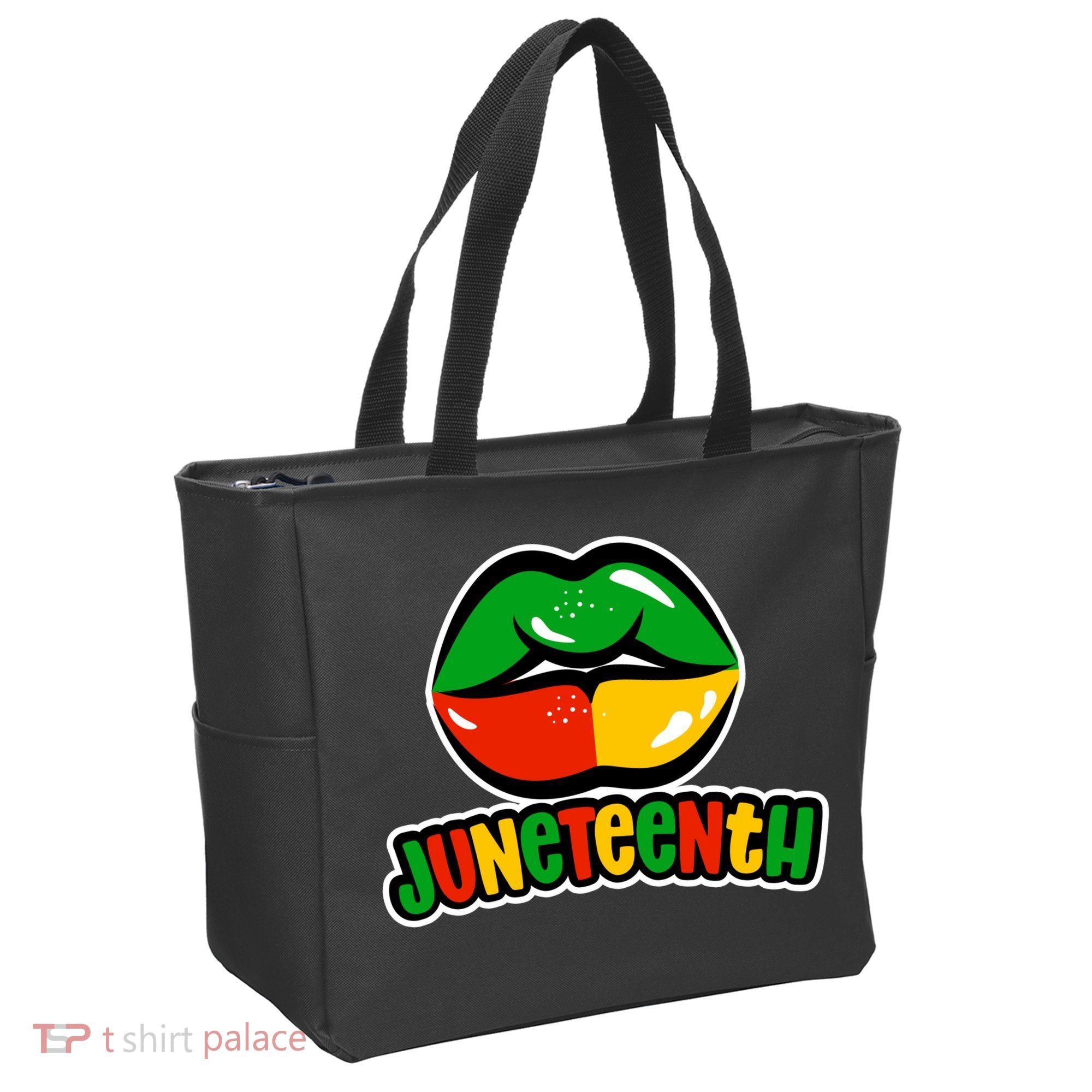 Juneteenth Lips Black History Month Tote Bag