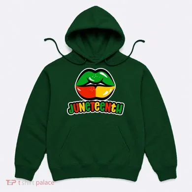 Juneteenth Lips Black History Month Hoodie