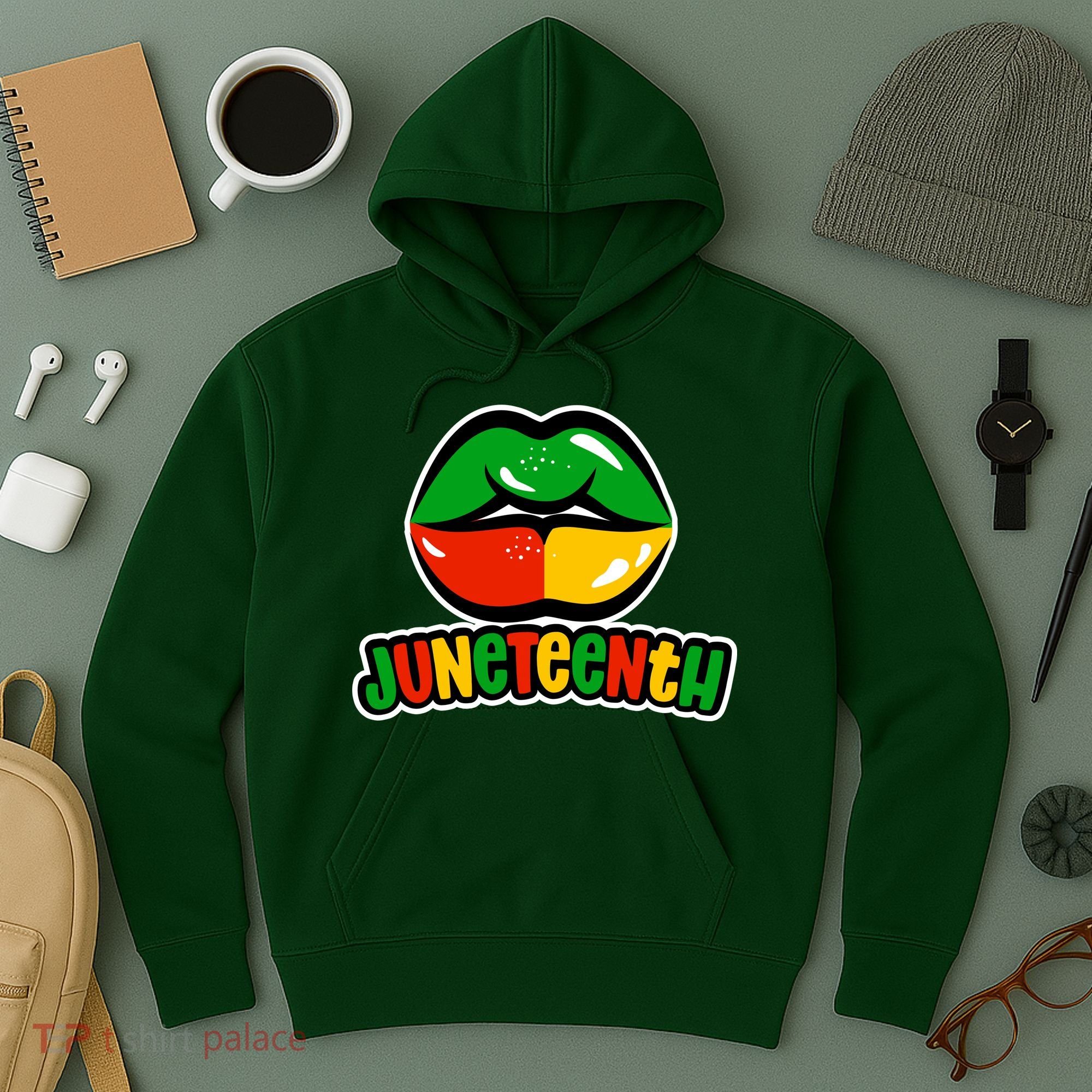 Juneteenth Lips Black History Month Hoodie