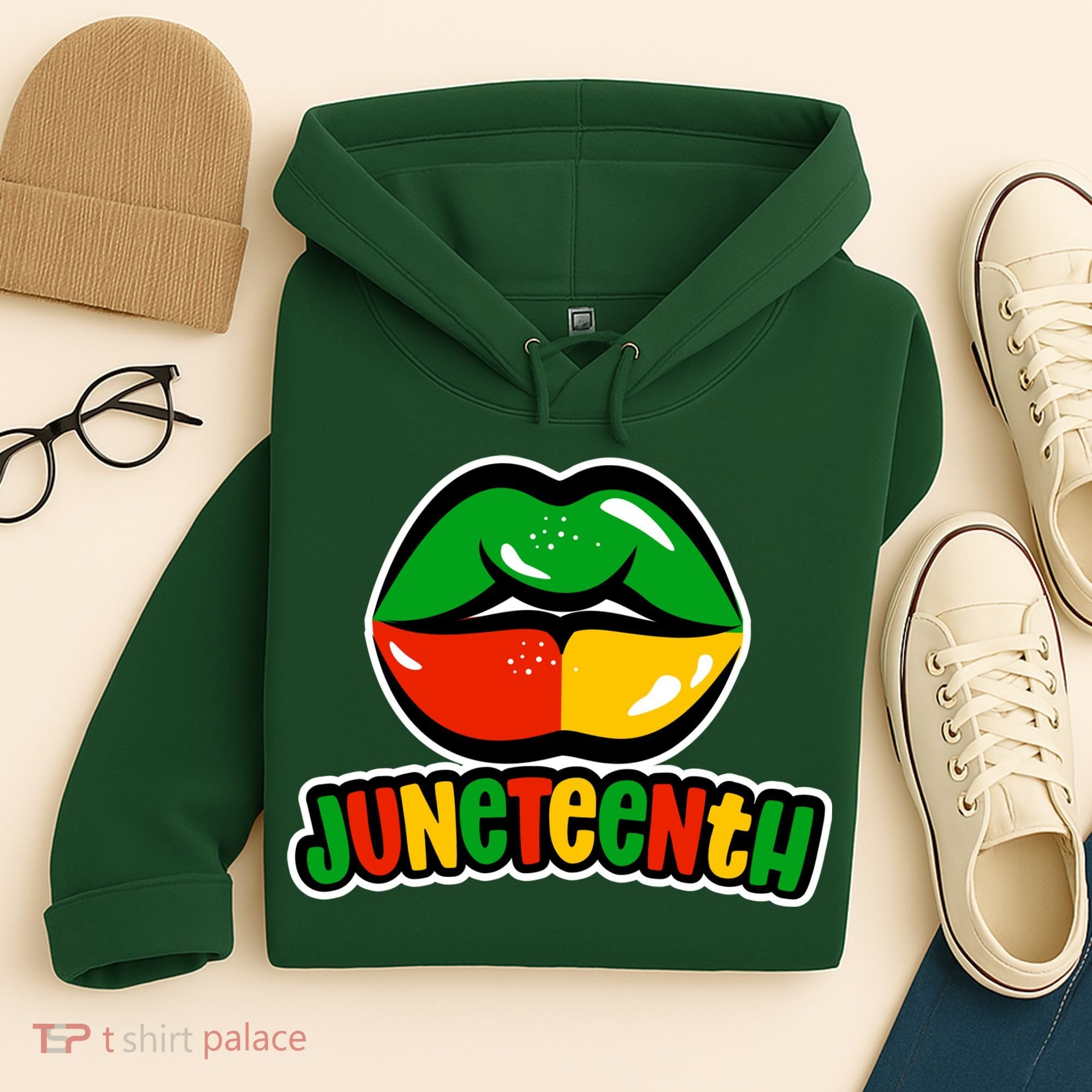 Juneteenth Lips Black History Month Hoodie