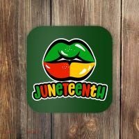 Juneteenth Lips Black History Month Coaster thumb 0