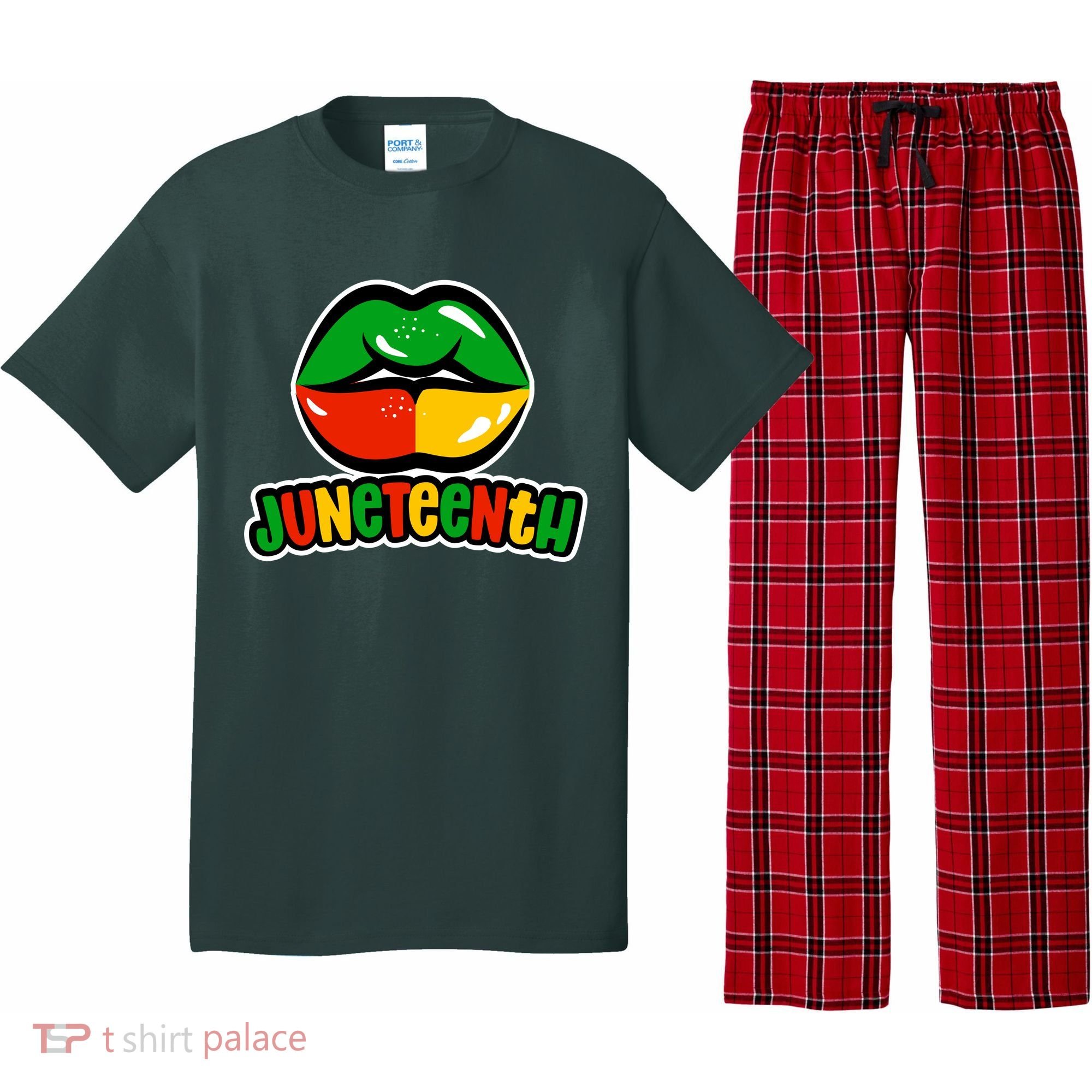Juneteenth Lips Black History Month Pajama Set