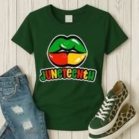 Juneteenth Lips Black History Month Women's T-Shirt thumb 3