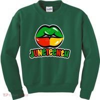 Juneteenth Lips Black History Month Kids Sweatshirt thumb 0