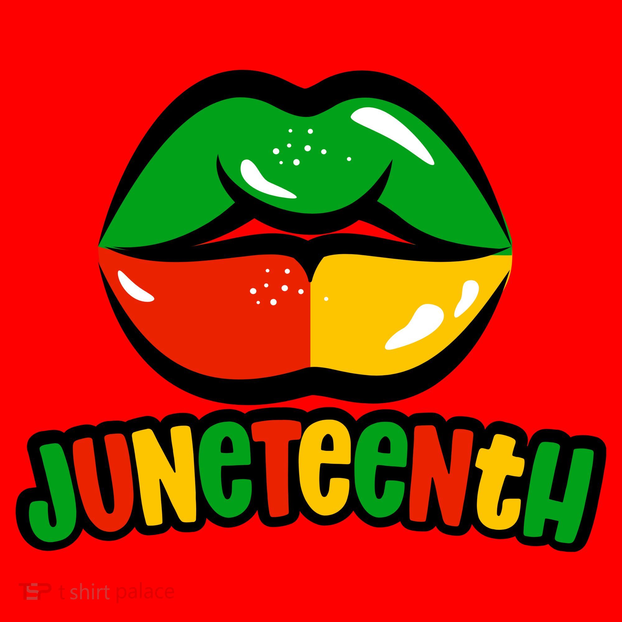 Juneteenth Lips Black History Month Santa Hat