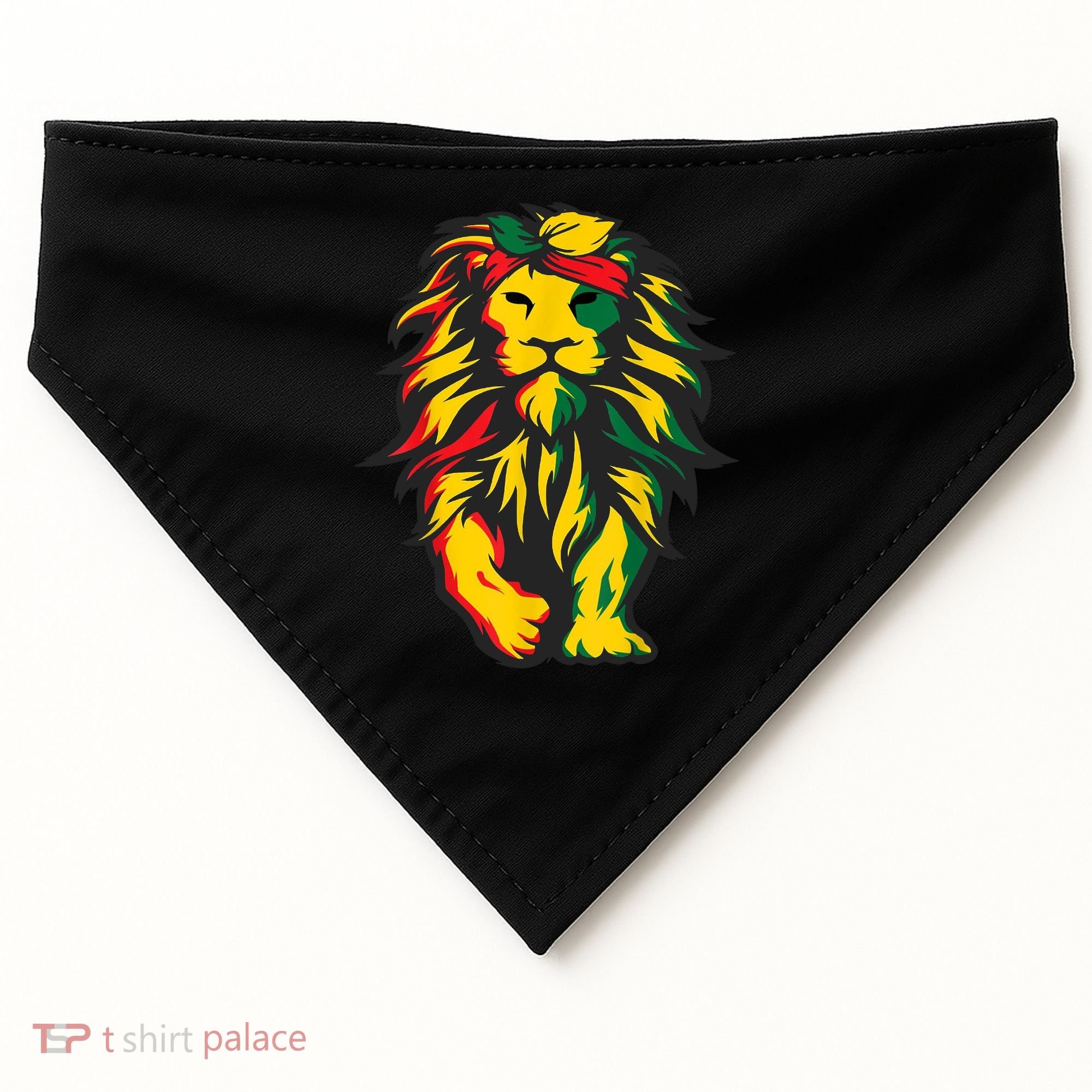 Juneteenth Lion Black History African American USA-Made Doggie Bandana