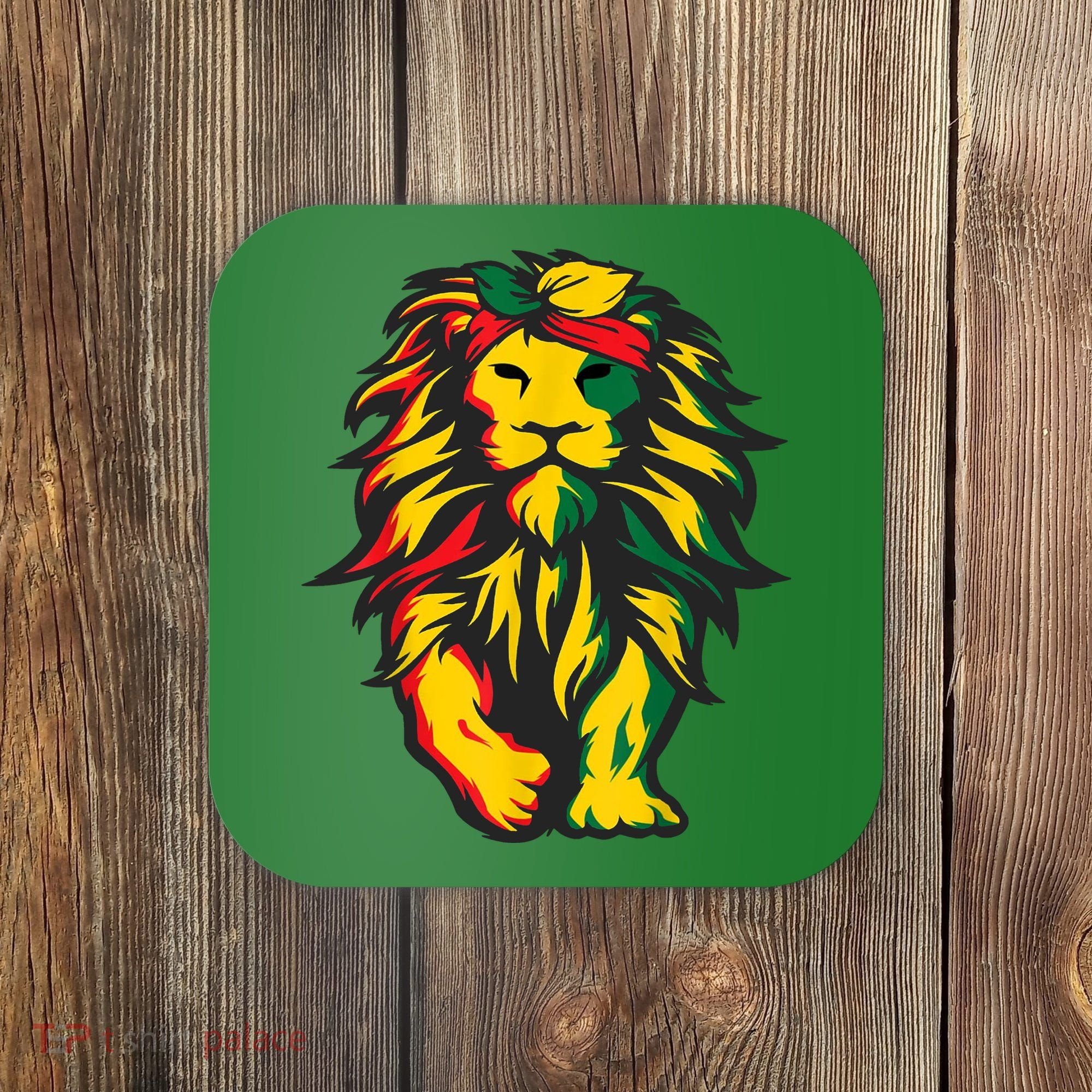 Juneteenth Lion Black History African American Coaster