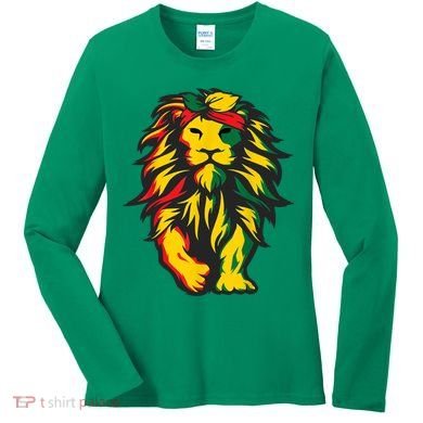 Juneteenth Lion Black History African American Women's Long Sleeve Shirt
