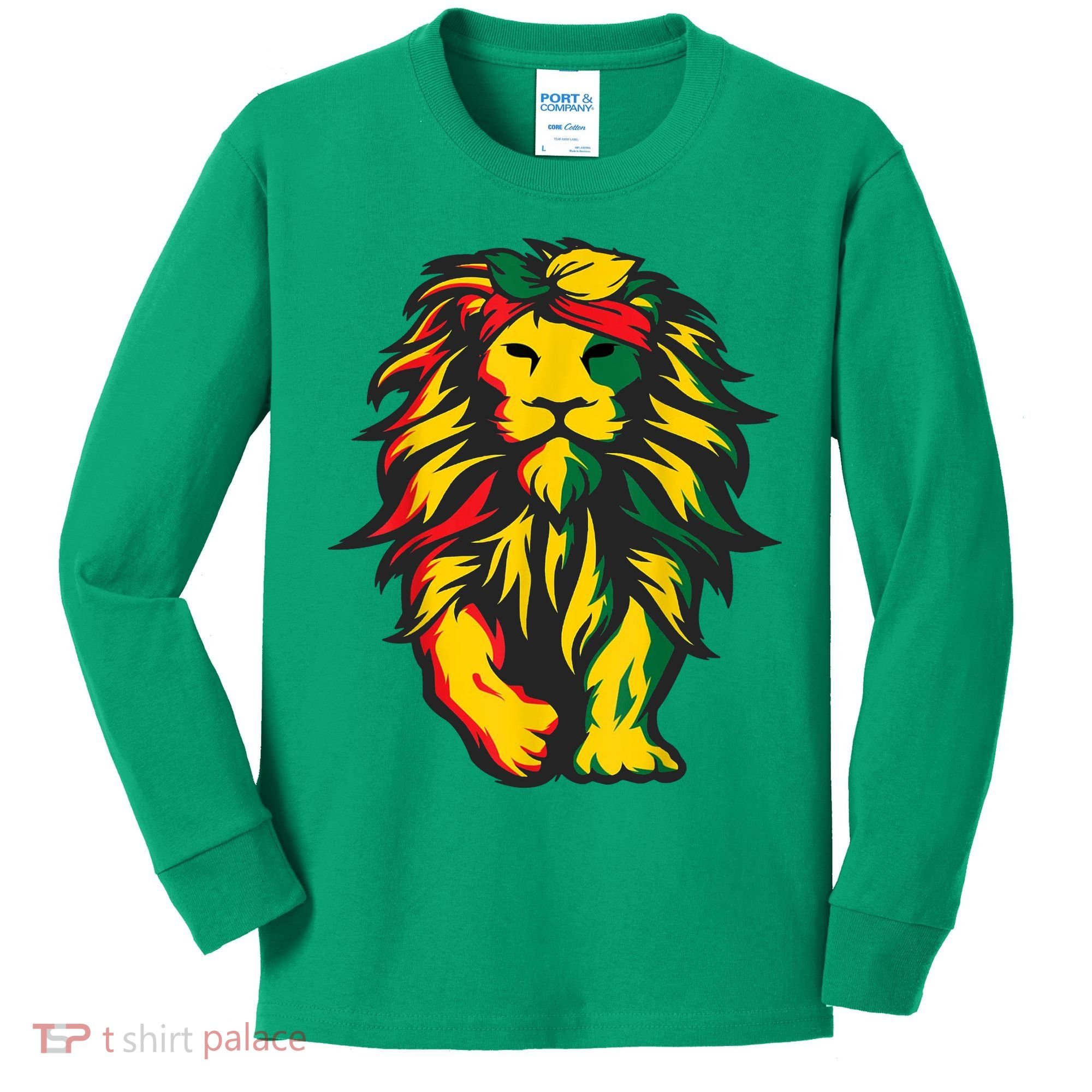 Juneteenth Lion Black History African American Kids Long Sleeve Shirt