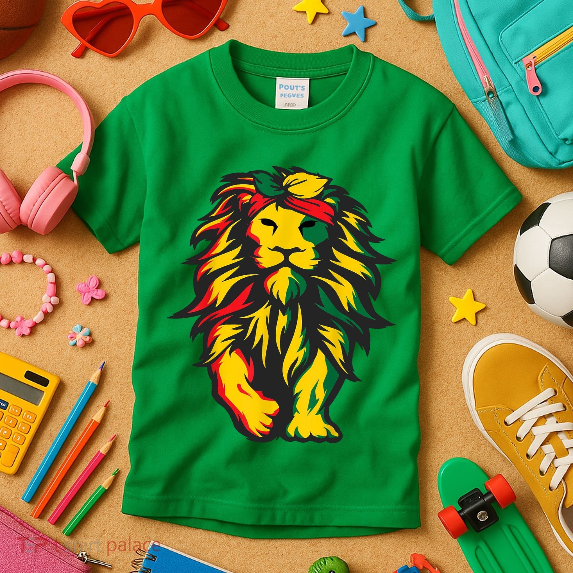 Juneteenth Lion Black History African American Kids T-Shirt