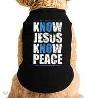 Jesus Love Bible Know Jesus Know Peace No Jesus No Peace Doggie Tank thumb 0