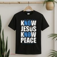 Jesus Love Bible Know Jesus Know Peace No Jesus No Peace T-Shirt thumb 2