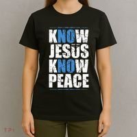 Jesus Love Bible Know Jesus Know Peace No Jesus No Peace T-Shirt thumb 4