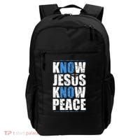Jesus Love Bible Know Jesus Know Peace No Jesus No Peace Backpack thumb 0