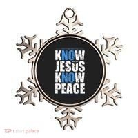 Jesus Love Bible Know Jesus Know Peace No Jesus No Peace Ornament thumb 0