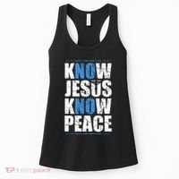 Jesus Love Bible Know Jesus Know Peace No Jesus No Peace Women's Tank Top thumb 0