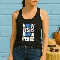 Jesus Love Bible Know Jesus Know Peace No Jesus No Peace Women's Tank Top thumb 2
