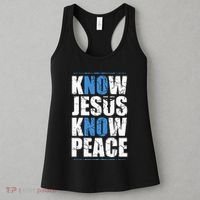 Jesus Love Bible Know Jesus Know Peace No Jesus No Peace Women's Tank Top thumb 3