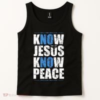 Jesus Love Bible Know Jesus Know Peace No Jesus No Peace Tank Top thumb 2