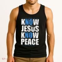 Jesus Love Bible Know Jesus Know Peace No Jesus No Peace Tank Top thumb 3