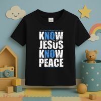 Jesus Love Bible Know Jesus Know Peace No Jesus No Peace Toddler T-Shirt thumb 3