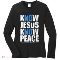 Jesus Love Bible Know Jesus Know Peace No Jesus No Peace Women's Long Sleeve Shirt thumb 0