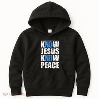 Jesus Love Bible Know Jesus Know Peace No Jesus No Peace Kids Hoodie thumb 0