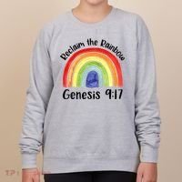 Jesus Lover Christian Reclaim The Rainbow Women's Sweatshirt thumb 0