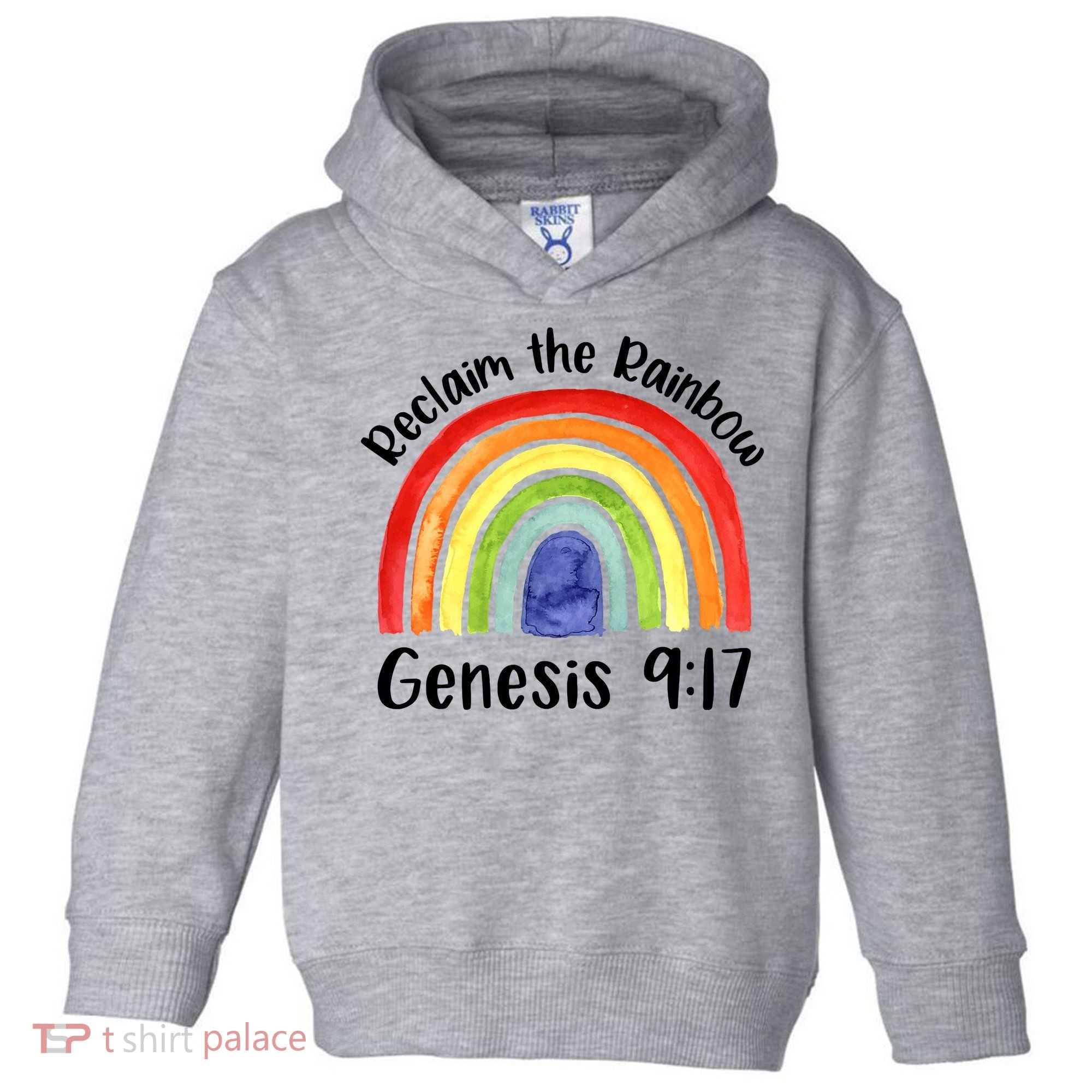 Jesus Lover Christian Reclaim The Rainbow Toddler Hoodie