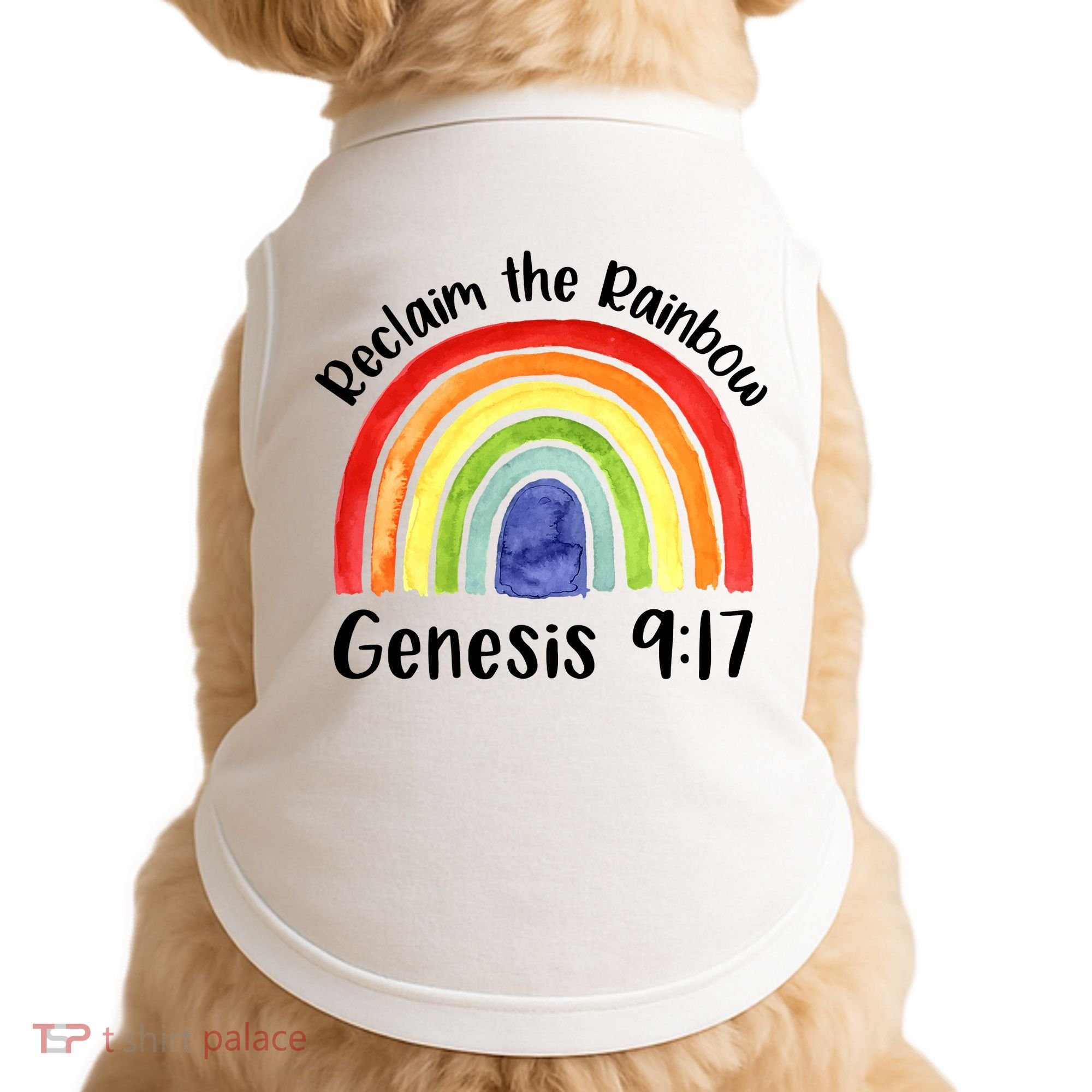 Jesus Lover Christian Reclaim The Rainbow Doggie Tank