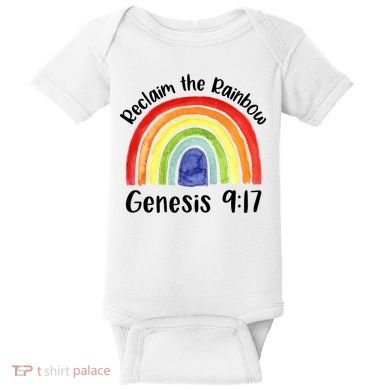 Jesus Lover Christian Reclaim The Rainbow Baby Bodysuit
